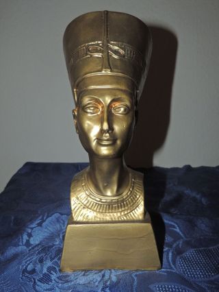 Pharao Büste Nofretete Ägypten Ramses Kunststoff O.  ä.  Deko Dekoration 30cm Bild