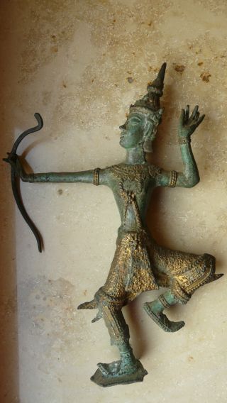 Antike Thailändische Statue Aus Bronze Bild