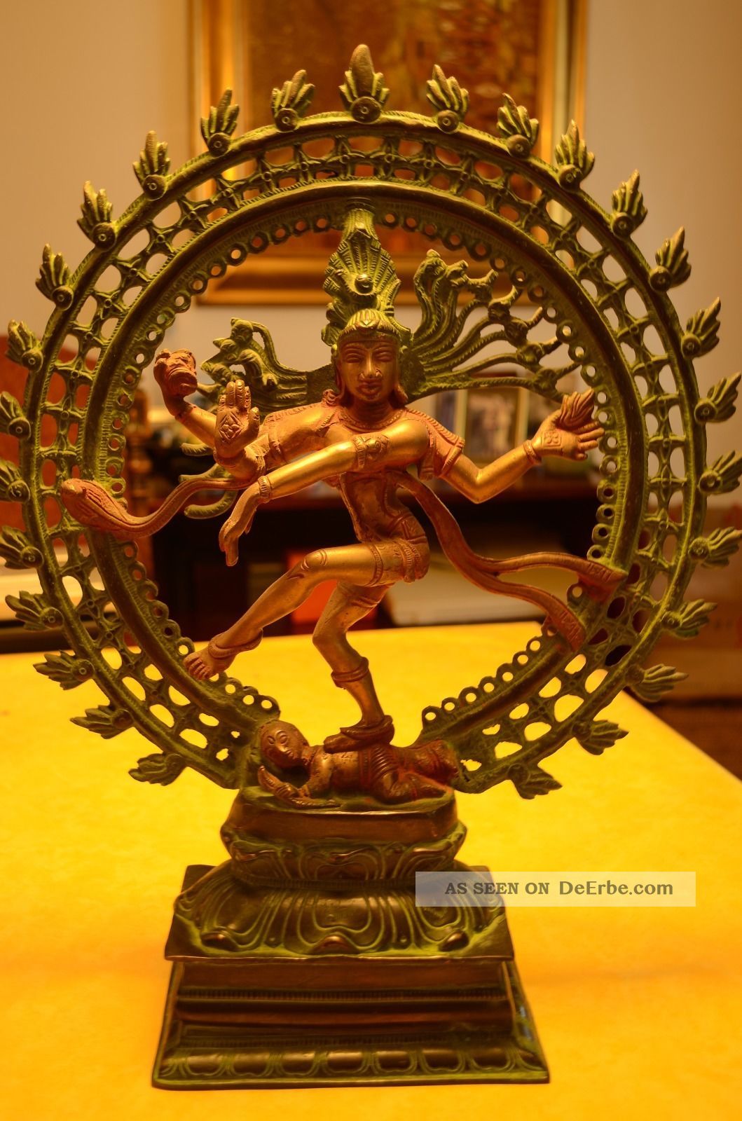 Shiva Nataraja Edel Bronze Statue Dancing Tanzen Indische Gott Nepal Hindu Entstehungszeit nach 1945 Bild
