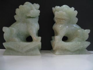 Tempelwächter,  Fu - Hunde,  Tempellöwen Aus Jade Bild