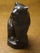 Netsuke Asiatika Japan Schnitzerei Handschmeichler Signiert Wilde Katze Entstehungszeit nach 1945 Bild 1