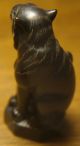 Netsuke Asiatika Japan Schnitzerei Handschmeichler Signiert Wilde Katze Entstehungszeit nach 1945 Bild 2