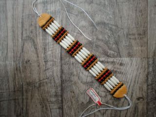 Lakota Indianer Knochenarmband/choker - Armband Aus Dünnen Büffelknochen Bild
