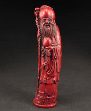 25 Cm Sammeln Alte Unsterbliches Drache Skulpturen,  Lack Rotlack,  China Selten Bild
