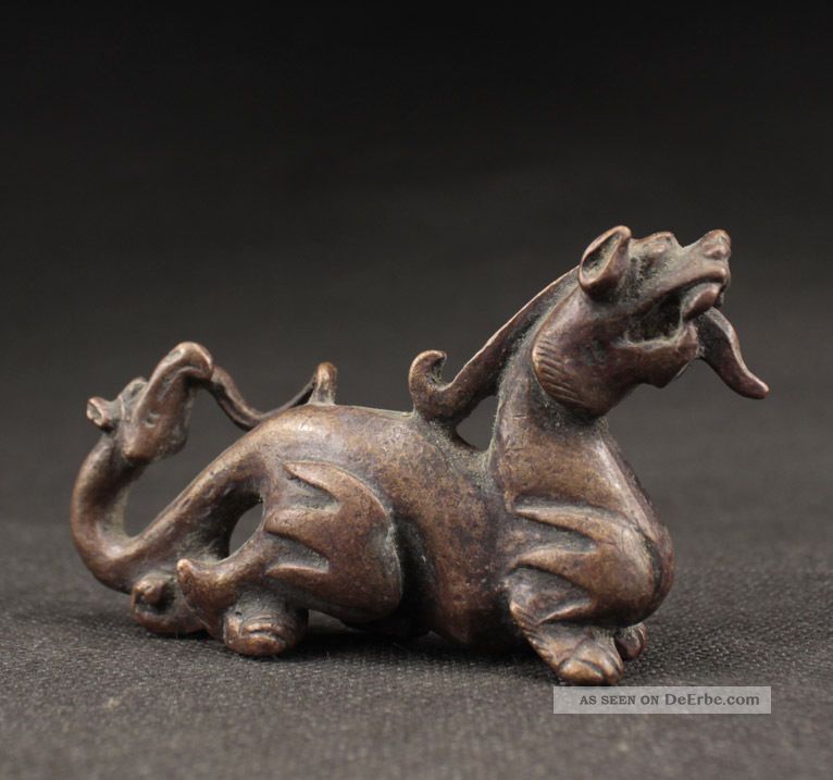Erstaunlich Schöne Drache Skulpturen,  Bronze,  China Selten Asiatika: China Bild