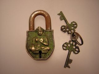 Vorhängeschloss Aus Tibet (metal Padlock) Ta5 Bild