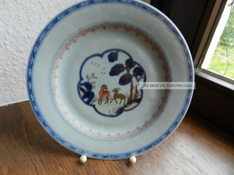 Antike Porzellan Teller Kanton China Um 1800 (6) Asiatika: China Bild