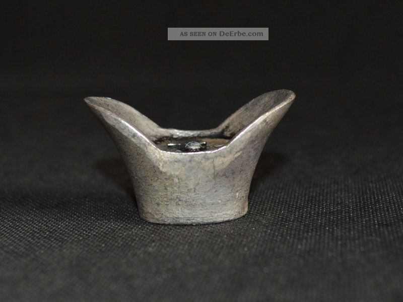 Chinesische Antiquitäten Tibet Silber,  1 Tael 元宝 Münzen Skulpturen Asiatika: China Bild