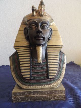Pharao Büste Tutanchamun Ägypten Ramses Kunststoff Deko Dekoration 30cm Bild