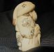 Schöne Skulpturen Netsuke Man Mit Tuch Asiatika: China Bild 2
