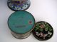 2 Alte Teile Cloisonne - Metall,  China Um 1900,  Fussschale,  Teedose Asiatika: China Bild 11