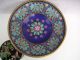2 Alte Teile Cloisonne - Metall,  China Um 1900,  Fussschale,  Teedose Asiatika: China Bild 3