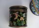 2 Alte Teile Cloisonne - Metall,  China Um 1900,  Fussschale,  Teedose Asiatika: China Bild 7