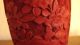 Kleine Chinesische Rote Vase – Lackschnitzerei – Um 1900 Asiatika: China Bild 2