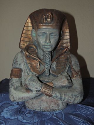 Pharao Büste Tutanchamun Ägypten Ramses Kunststoff Deko Dekoration 35cm Bild
