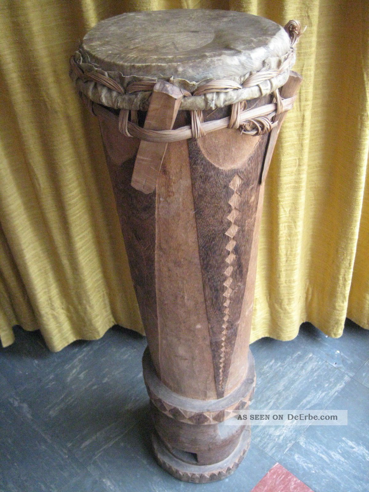 Alte Trommel Xxl (94 Cm Hoch) Djembe Entstehungszeit nach 1945 Bild