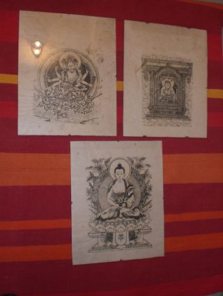 Indische Malerei Pergament Papier? T.  Muni Indien Shiva Buddha Asien Nepal Tibet Bild