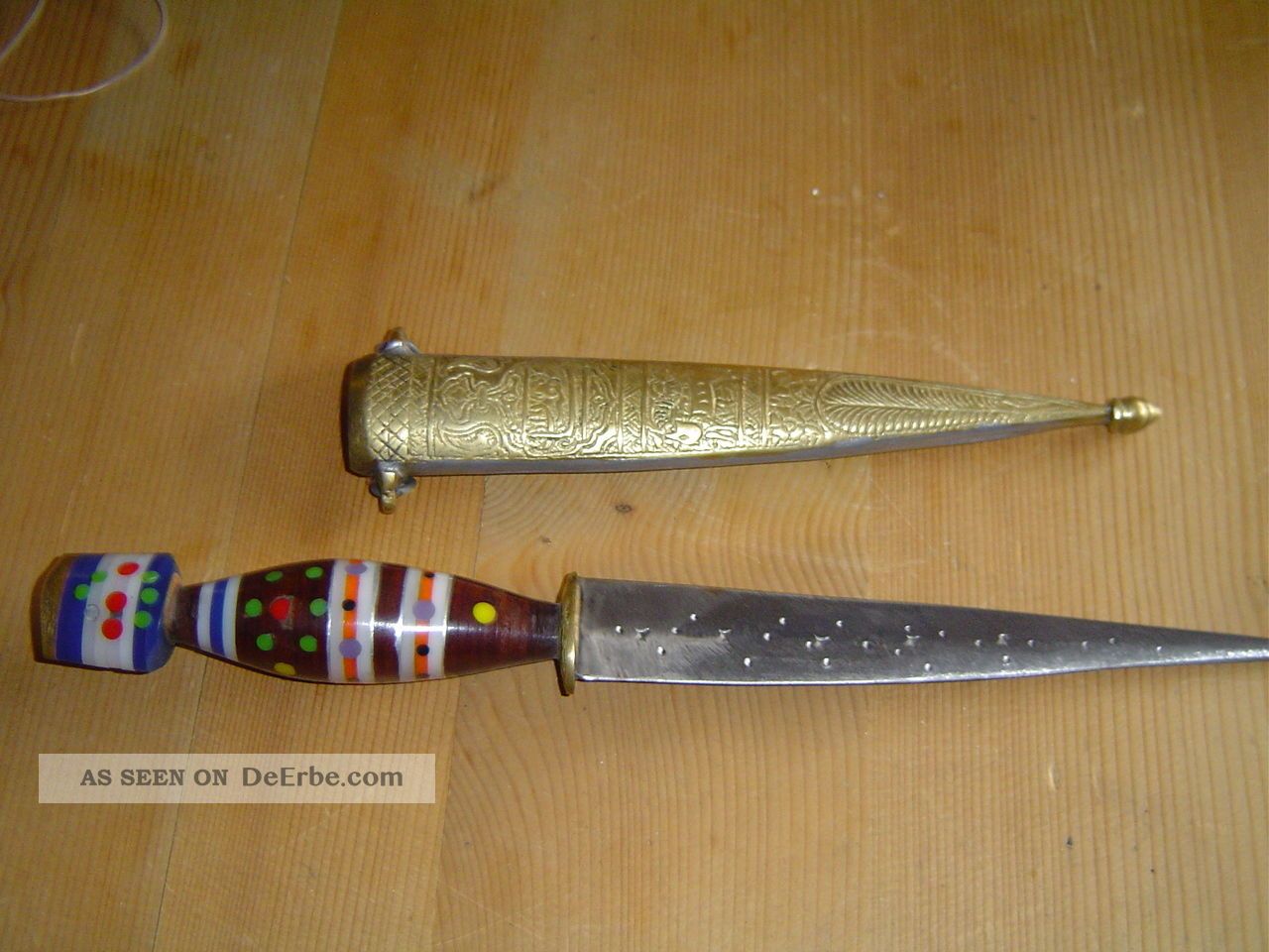Altes Orientalisch Messer Orientalisches Messing Jagd & Fischen Bild