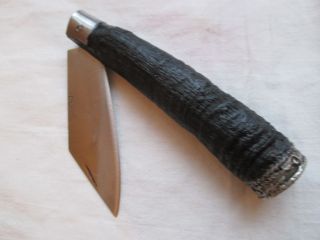 Feitl Messer,  Ersatz Lederhosenmesser,  Gamshorngriff Handarbeit,  Offen18cm,  Zu11cm Bild