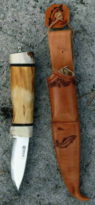 Jagd -,  Angler -,  Outdoormesser,  Helle /norway,  Handarbeit Bild