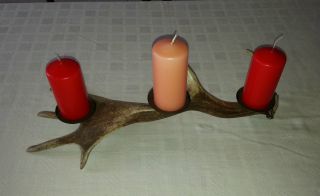 Kerzenleuchter Damschaufel Geweih Damhirsch Hirsch Weihnachtsgeschenk Jäger Bild