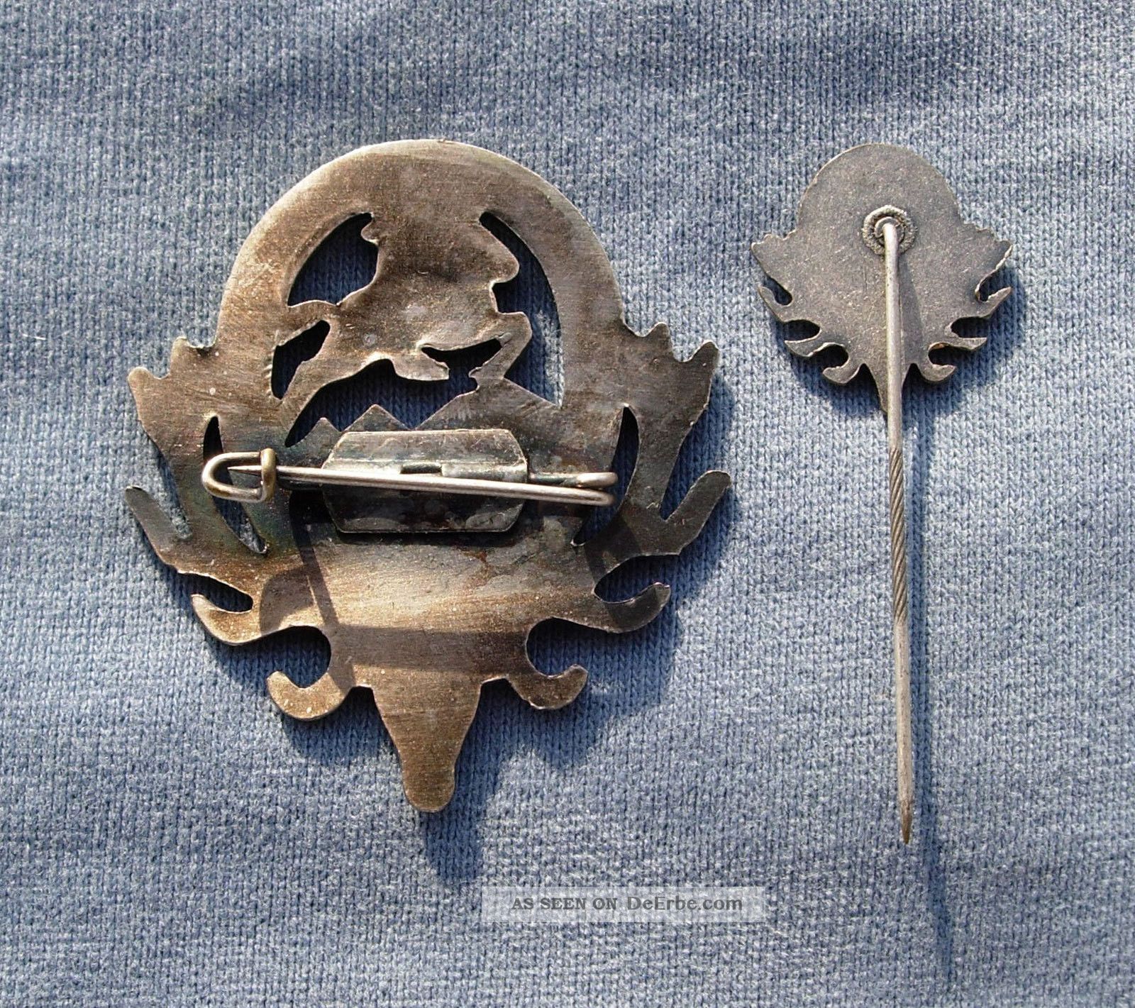 " Landesjagdverband Rheinland Pfalz " Mitgliedsabzeichen Mit Miniatur