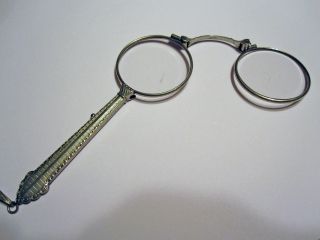 Altes Lorgnon Lorgnette Klappbrille Mit Mech.  Aufklappfunktion Bild