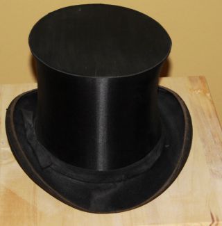 Zylinder Hut Schwarz Chapeau Claque Expostition Universelle 1900 Klappzylinder Bild