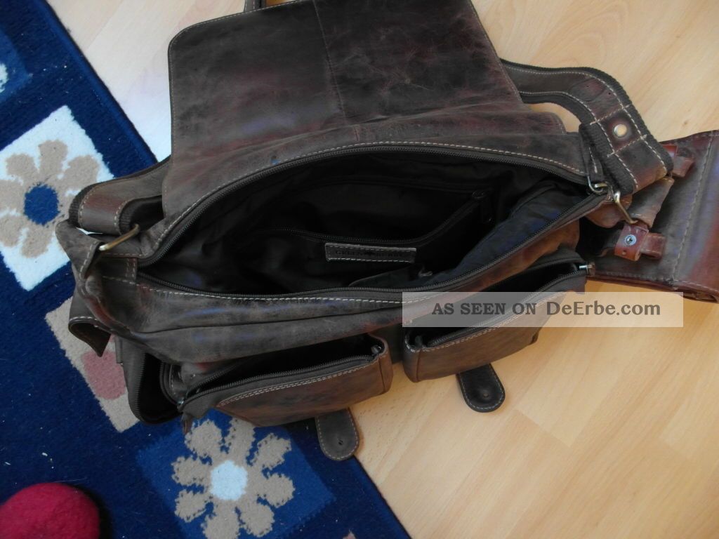 Umhngetasche Mit Vielen Fchern Leder