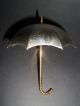 Ganz Süsser Kleiner Miniatur Schirm / Regenschirm / Silber Messing Umbrella Accessoires Bild 1