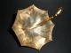 Ganz Süsser Kleiner Miniatur Schirm / Regenschirm / Silber Messing Umbrella Accessoires Bild 2