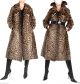 Luxus Echt Ozelot Swinger Lang Pelz Trench Fur Coat Winter Cites 180cm Saum Rar Kleidung Bild 3
