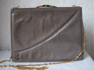 Bally Damen Tasche Clutch Vintage,  Ca.  70er Jahre,  Echt Leder,  Nachlass Bild