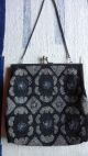 Antike Tasche - Perlenstickerei - Schwarz/ Silber Accessoires Bild 1