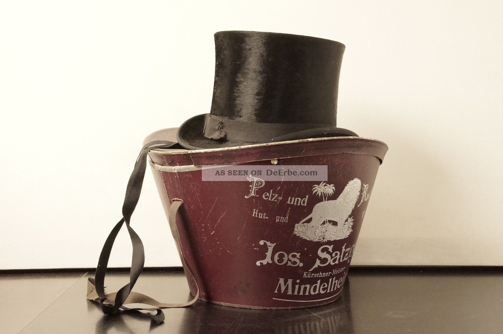 Zylinder In Größe 53 Jos.  Satzger Mindelheim Mit Hutschachtel Um 1900 Accessoires Bild