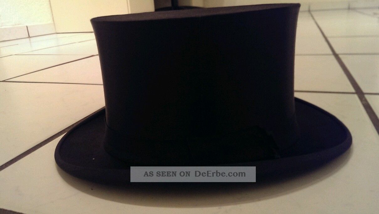 Tremel Chapeau Claque Zylinder 56 W.  Klappzylinder Antik Hochzeit Vorstand Accessoires Bild