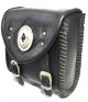 Robuste Motorrad Tasche Biker Satteltasche Leder Schwarz Accessoires Bild 3