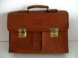 Alte Aktentasche Leder Braun,  Tasche,  Schultasche,  Lehrertasche,  Schulranzen Bild