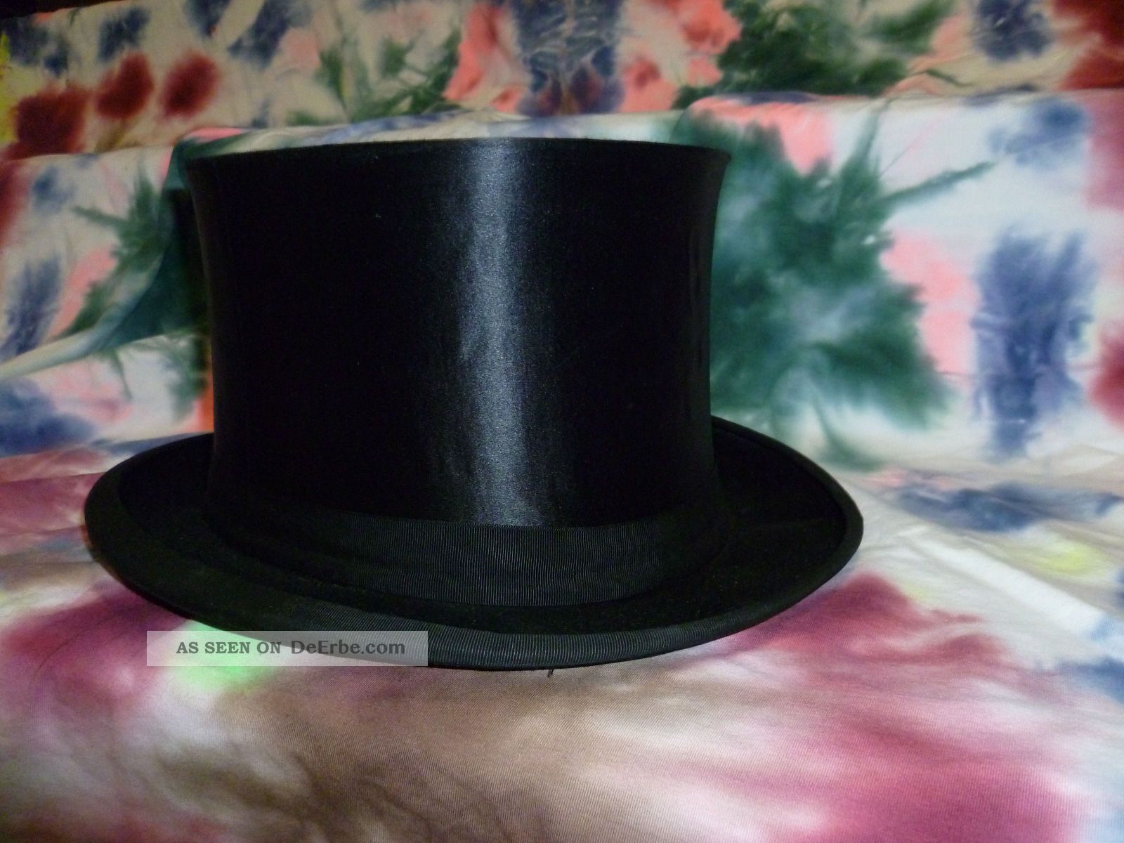 Chapeau Claque Zylinder Klapphut Gr.  60 Von Hermann Sehr Selten Ca.  1900 Accessoires Bild