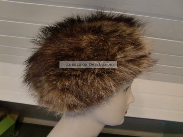 Schöner Warmer Pelzhut Pelz WaschbÄr 57 Cm Top In Ordnung Accessoires Bild