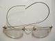 Alte Brille,  Typische Nickelbrille,  Fassung Bronziert - Messingfarben,  Im Etui Accessoires Bild 1
