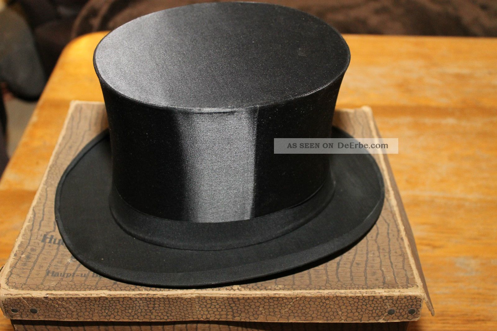 Jugendstil Zylinder Chapeau Claque Falthut Gr 55 Höhe 17cm Seiden Zylinder Accessoires Bild