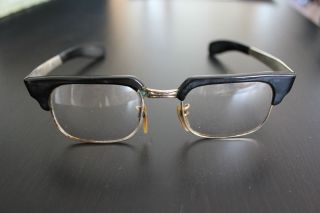 Alte Brille Aus Den 50er Jahren Mit Goldfassung 10 Ct Bild