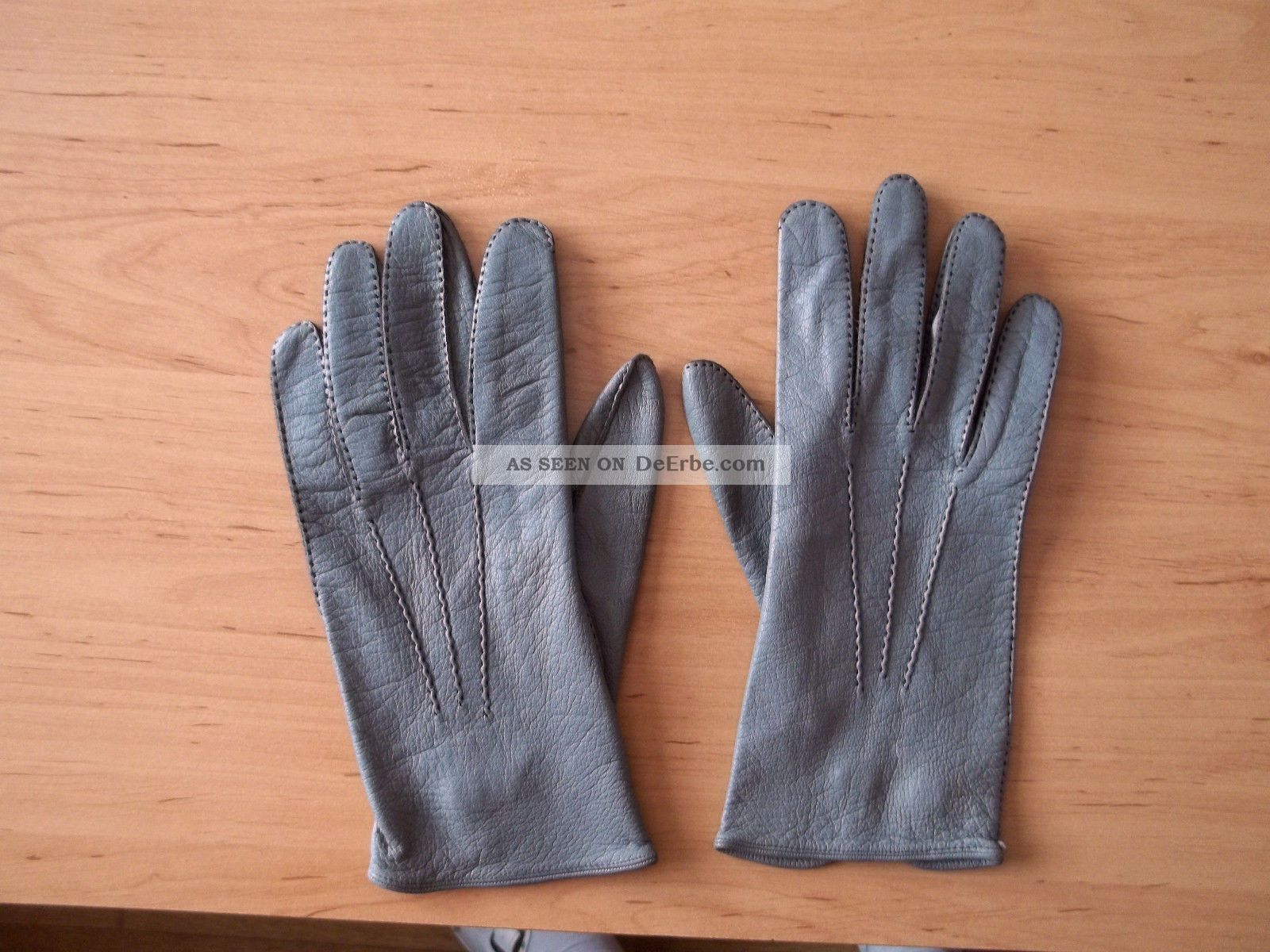 Vintage Weiche Lederhandschuh Für Damen Gr.  7 3/4 Accessoires Bild