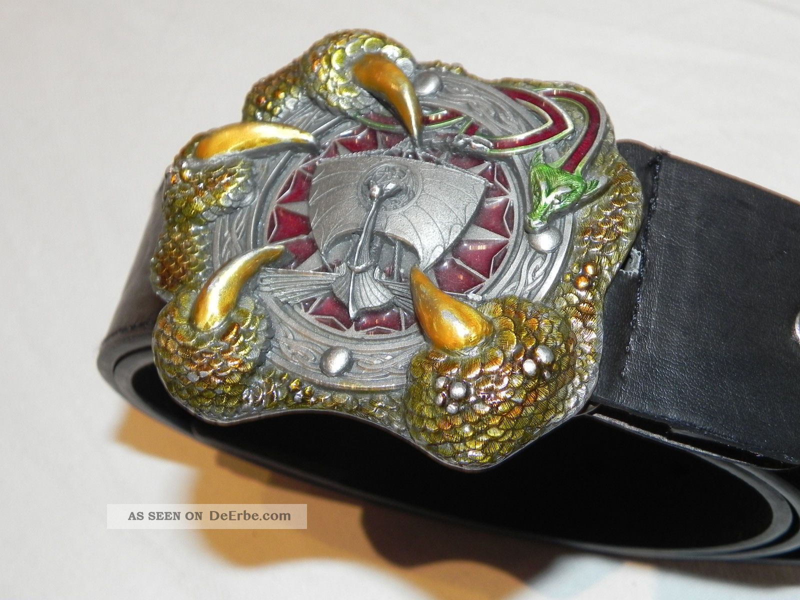 Thor Wikinger Leder Gürtel Schnalle Odin Celtic Giant Leather Belt Buckle Accessoires Bild
