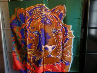 Andy Warhol Seidentuch Endangered Species Sibirian Tiger Pop Art Scarf Schal Bild