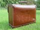 Alter Vintage Echt Leder Bord Koffer,  40 / 50 Er Jahre,  Sehr Robust Verarbeitet Accessoires Bild 4