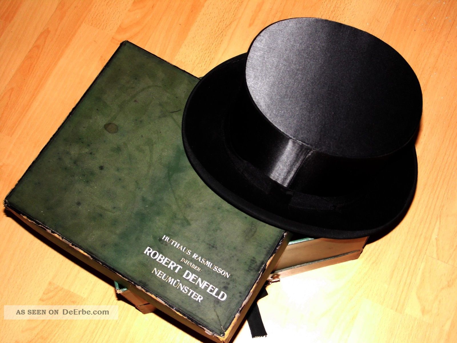 Deutscher Chapeau Claque Ca 1930 Gr Ca 60/61 Zylinder Klapphut Hochzeit Karneval Accessoires Bild