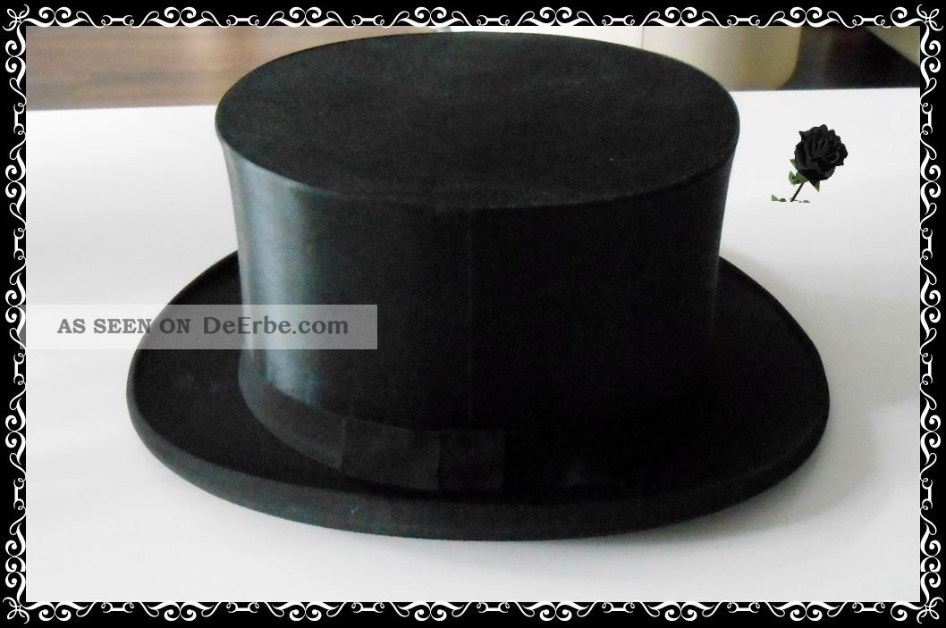 Chapeau Claque Zylinder Klapphut Hut Firma Eleisa Seidenzylinder Falthut Gr 57 Accessoires Bild