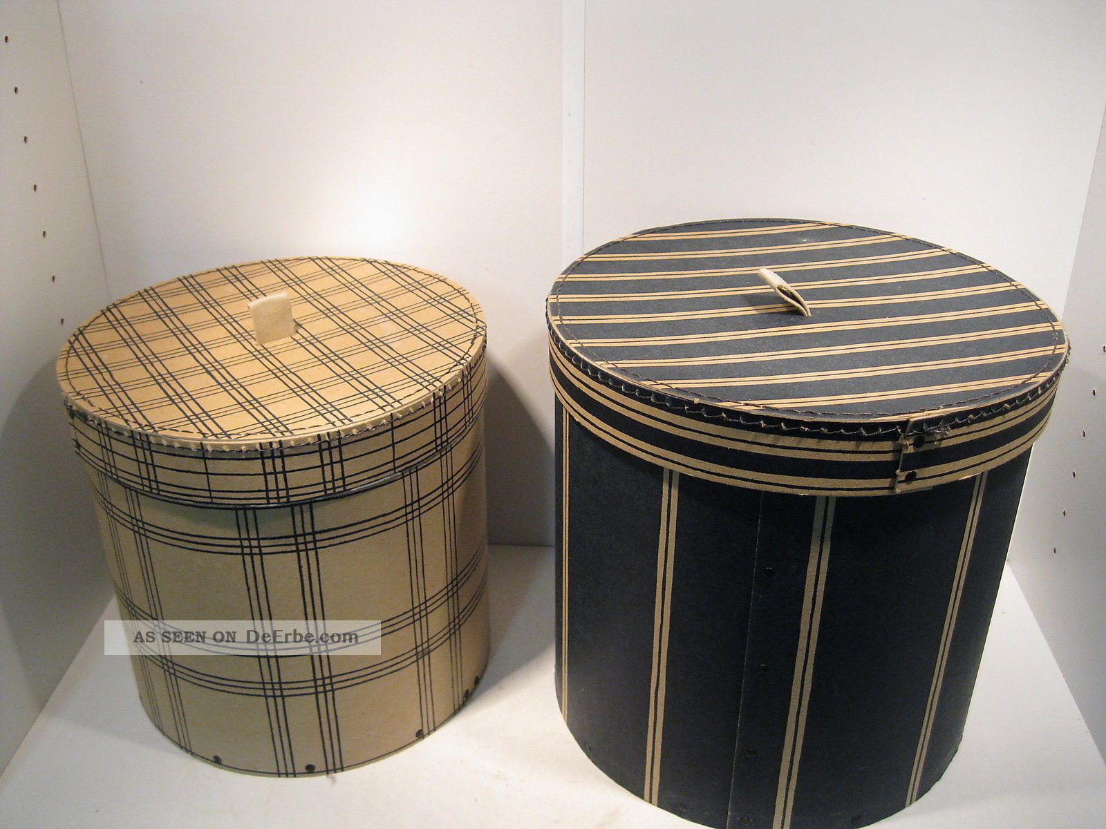 2 Stück Hutschachtel Bis 29cm Durchmesser Shabby Stil Accessoires Bild